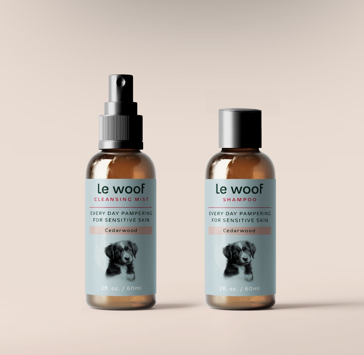 Le Woof Shampoo & Cleansing Mist Travel Kit 2oz