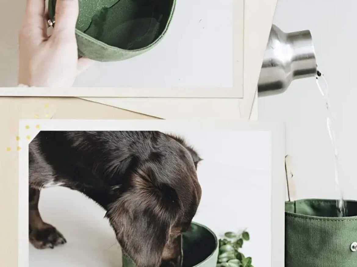 Le Woof Canvas Travel Bowls
